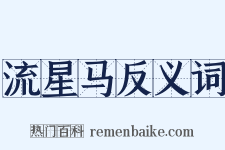 流星马反义词是什么意思的图片